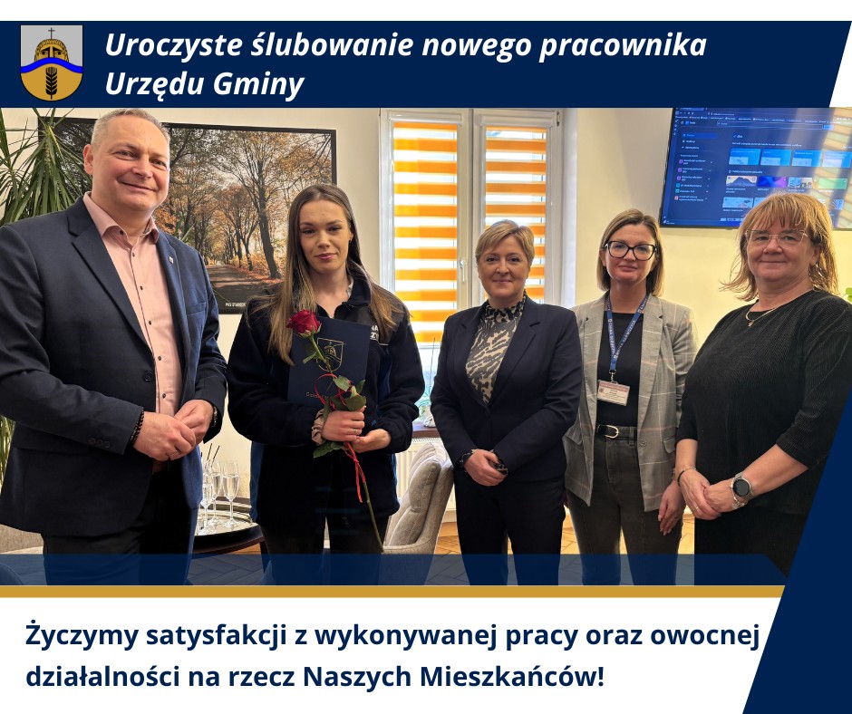 Uroczyste ślubowanie nowego pracownika Urzędu Gminy.png