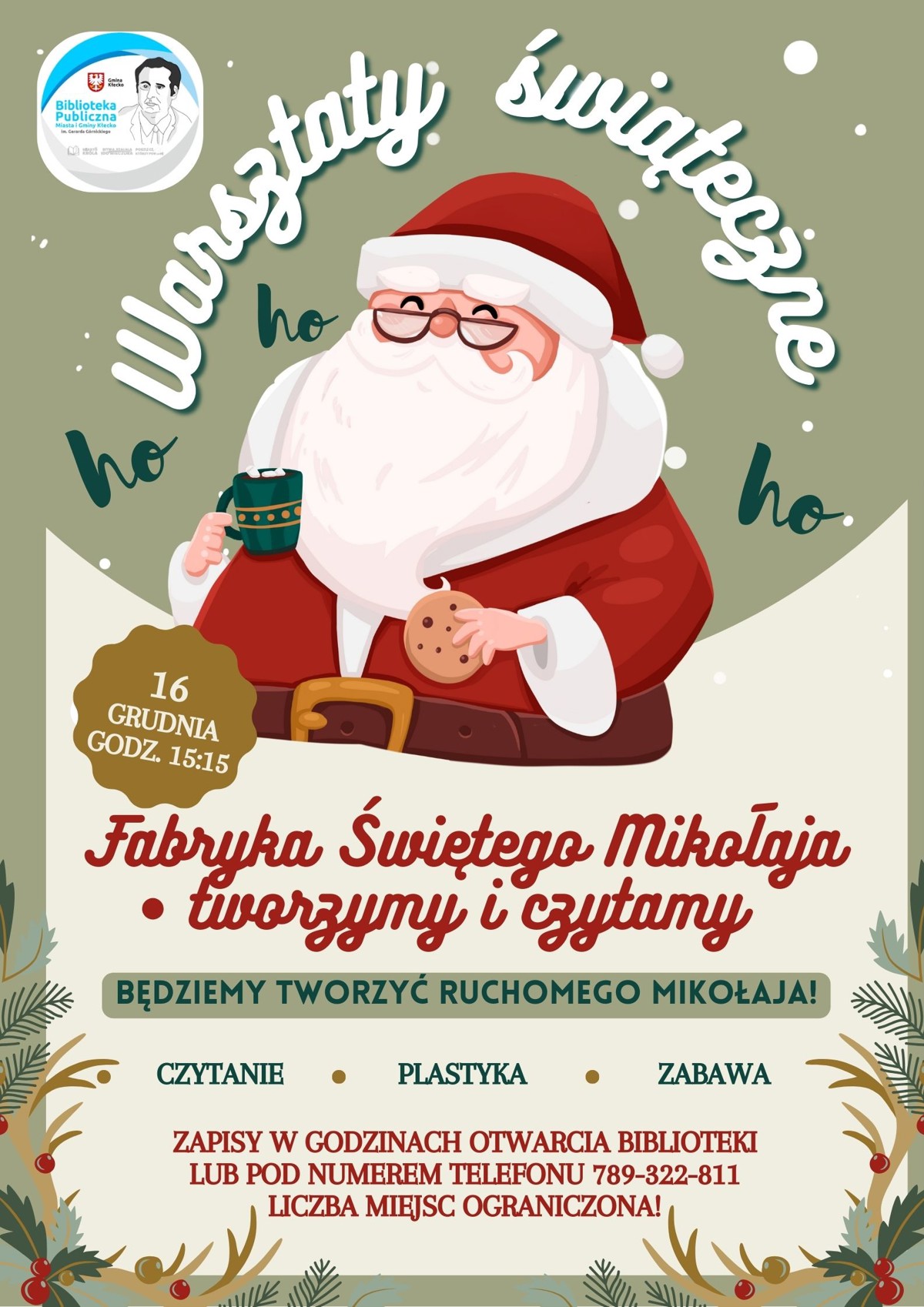 Red and Green Santa Claus Meet and Greet Christmas Event Poster.jpg