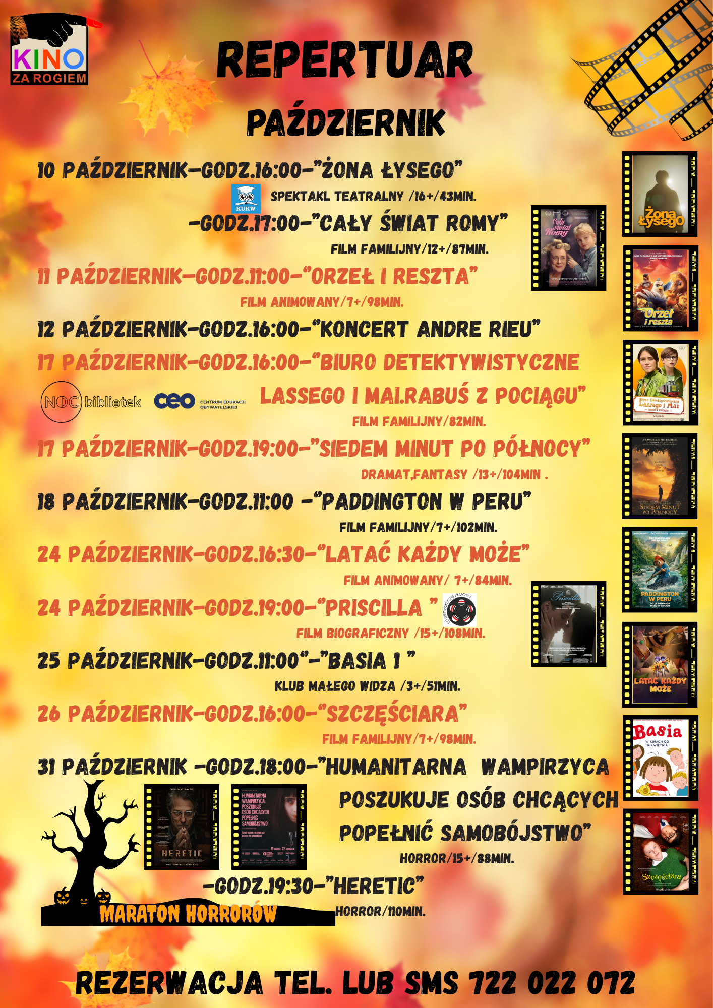 2 lipca–godz.1100-”Paddington” film familijny7+91min. 3 lipca–godz.1100-‘’miraculous.biedronka i czarny kot” film animowany7+98min. 7 lipca-godz.1800-‘’sami swoi początek” komedia13+115min. 8 lipc(1).png