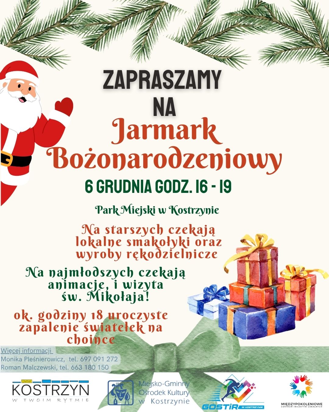 Beżowy Niebieski Akwarela Boże Narodzenie Jarmark Świąteczny Plakat (2) IG.jpg