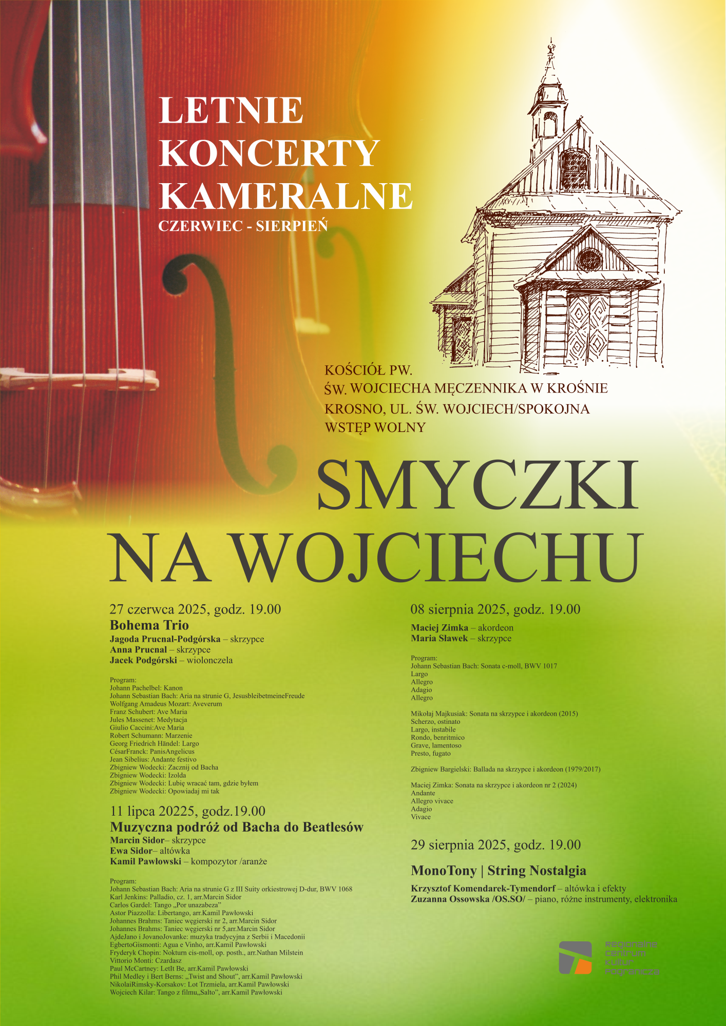 RCKP Smyczki na Wojciechu 2025 plakat projekt Joanna Topolska-Uliasz.png