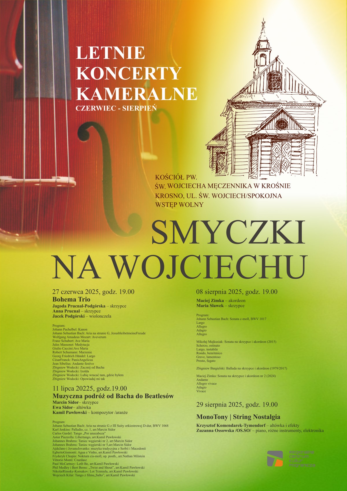 RCKP Smyczki na Wojciechu 2025 plakat projekt Joanna Topolska-Uliasz.png