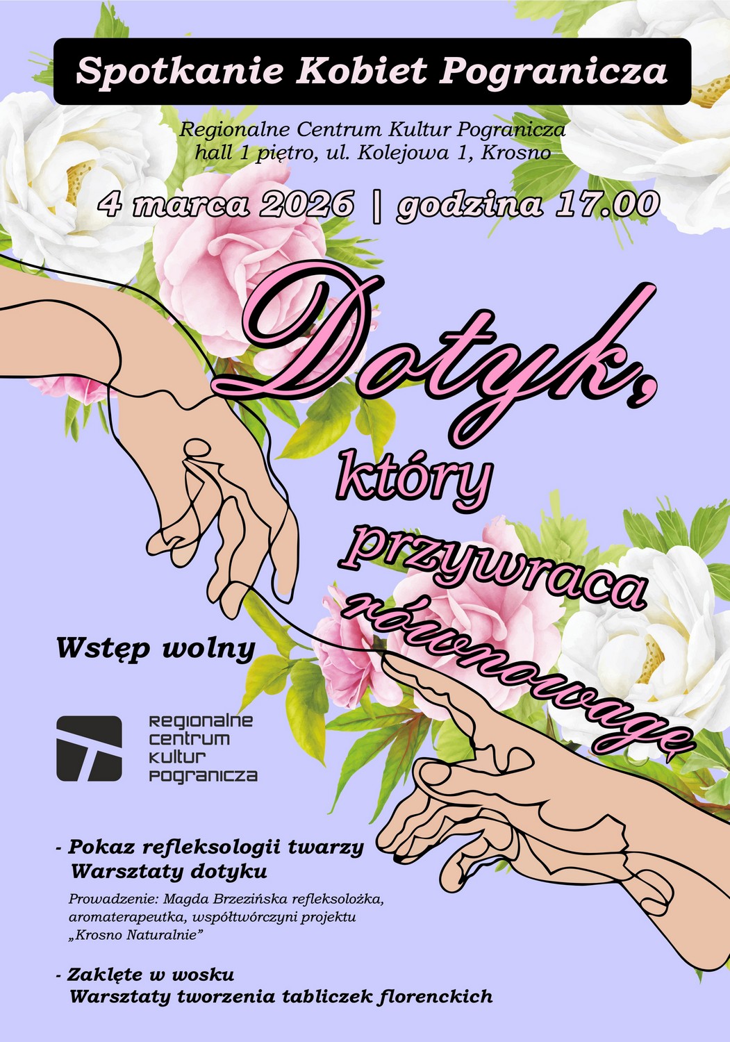 RCKP Spotkanie Kobiet Pogranicza 2026 Dotyk, który przywraca równowagę plakat.jpg