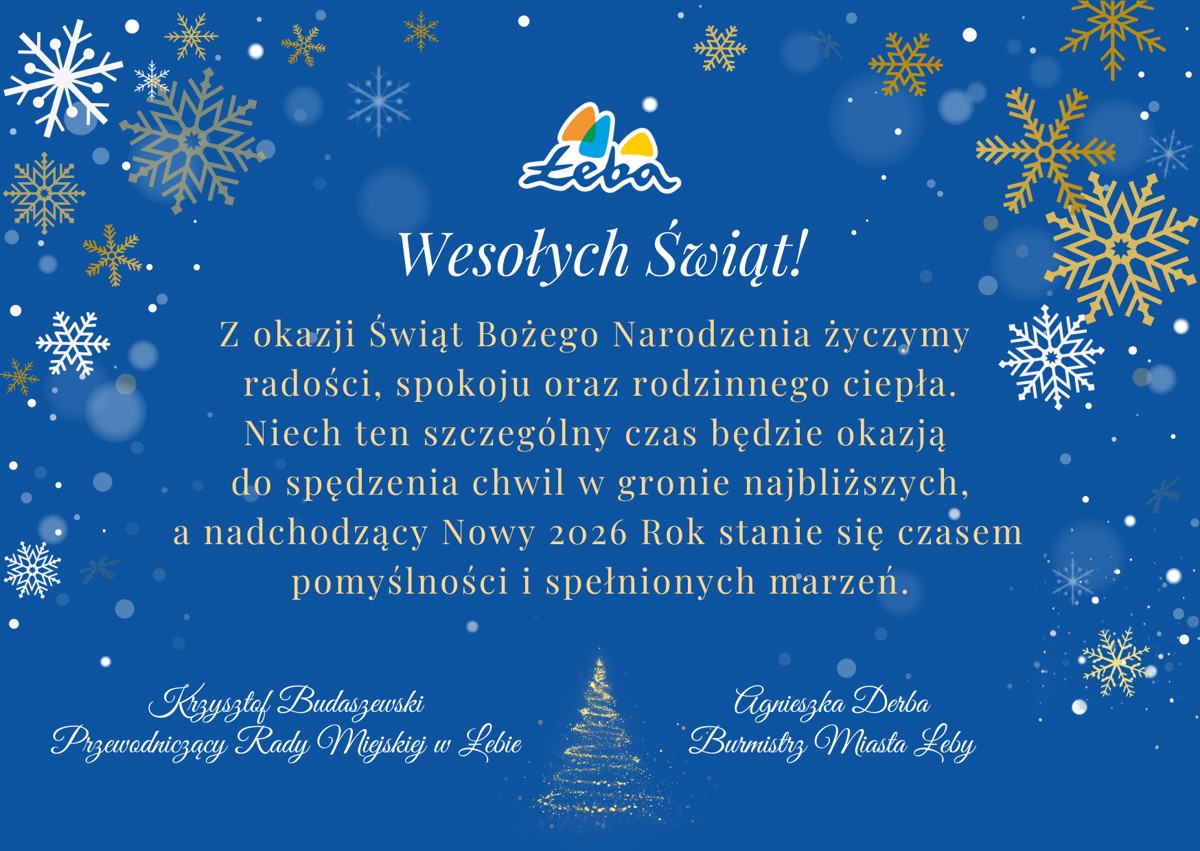 Kartka bożonarodzeniowa niebieska Łeba podgląd.png