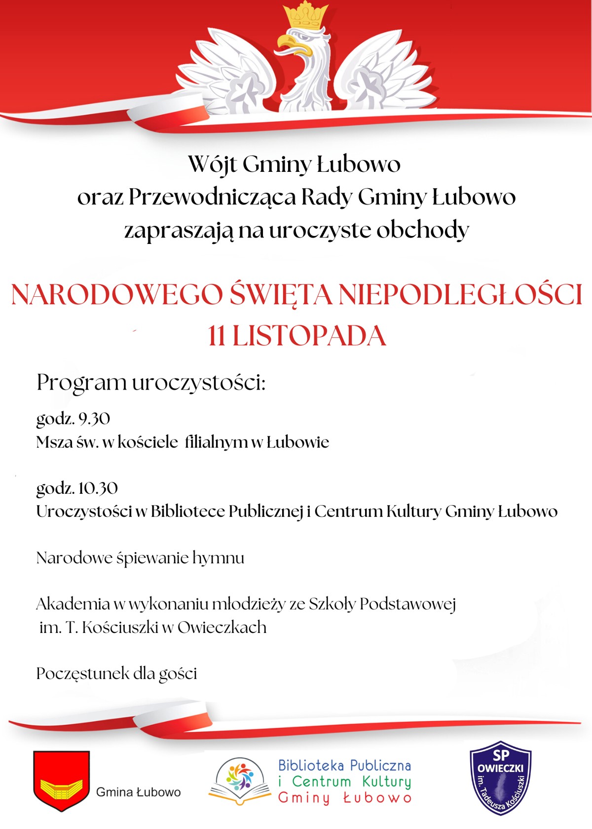 Wójt Gminy Łubowo zaprasza na obchody (1).png