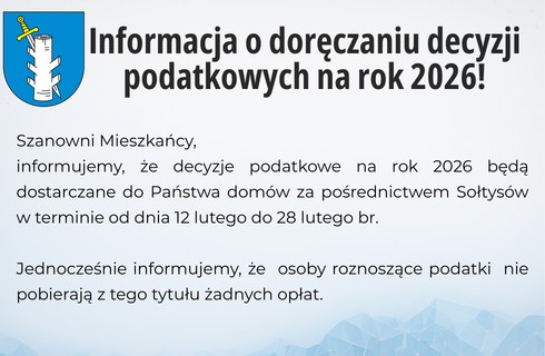 Informacja o doręczaniu decyzji podatkowych na rok 2026!.png