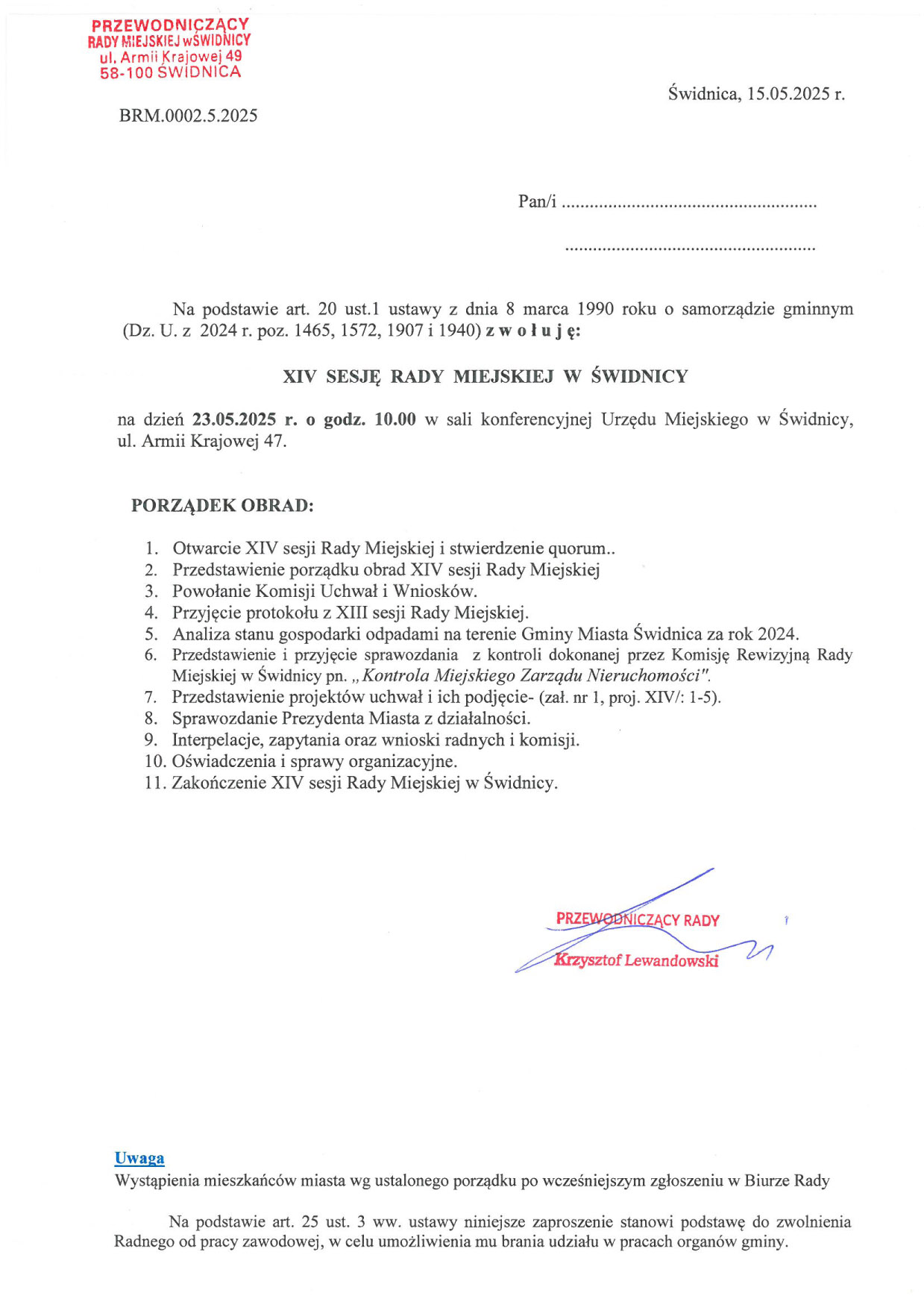 porządek obrad_XIV sesja RM w dniu 23.05.jpg