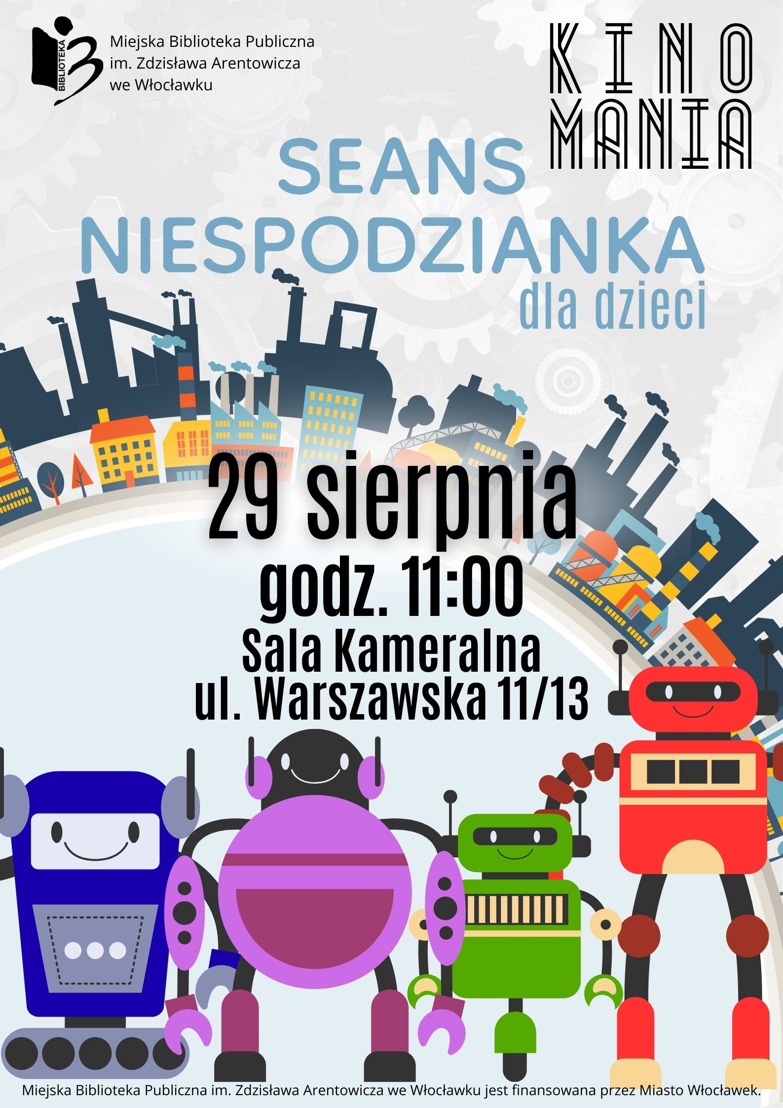 Kinomania seans niespodzianka dla dzieci i młodzieży w MBP.jpg